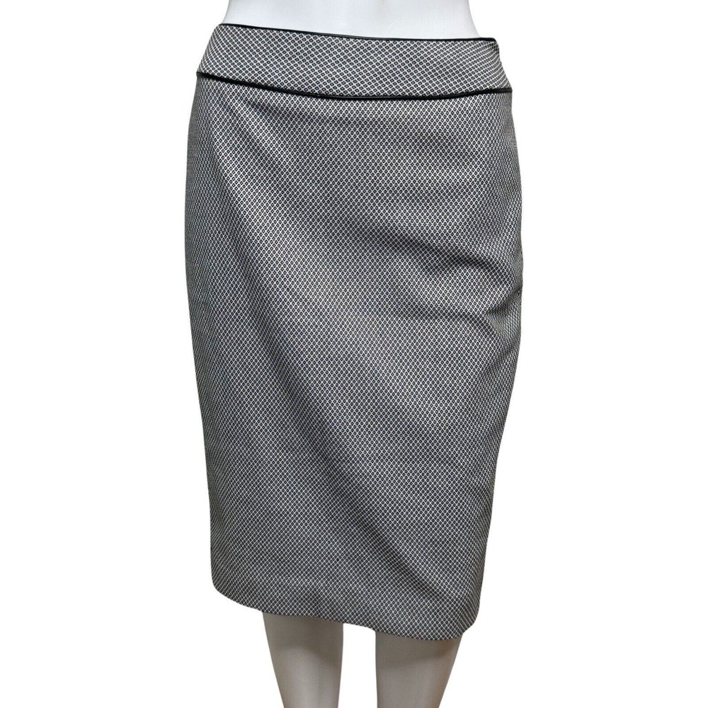 The Limited Skirt Women 2 Black White Check Pencil Straight Career‎ Work Neutral